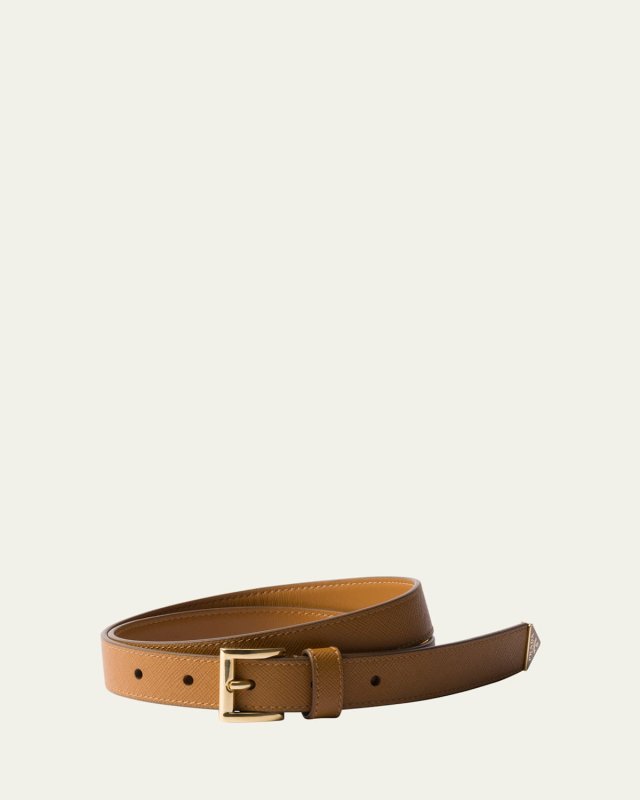 Triangle Calf Leather Belt